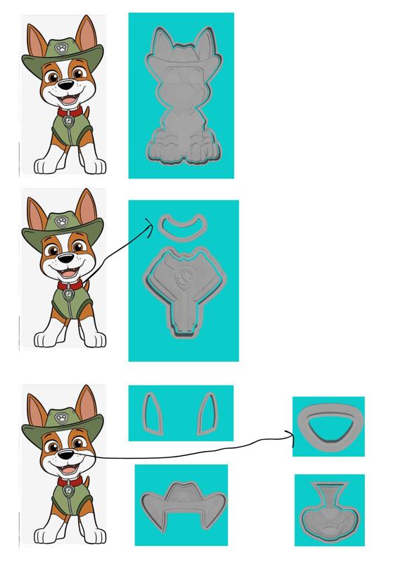 Cortador patrulha canina - Tracker