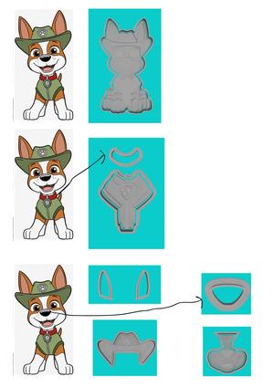 Cortador patrulha canina - Tracker