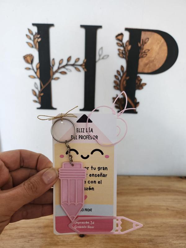 teacher's day teacher teacher apple pencil keychain key ring bookmark