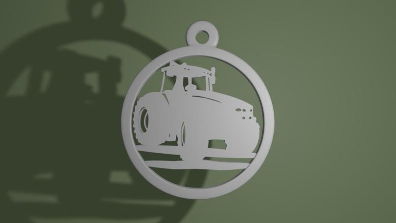 Traktor Landmaschine Anhänger tractor farming hanger christmas treehanger ornament