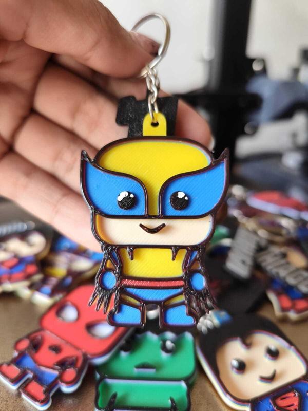 Wolverine Baby Keychain - Adorable Superhero Design for 3D Printing