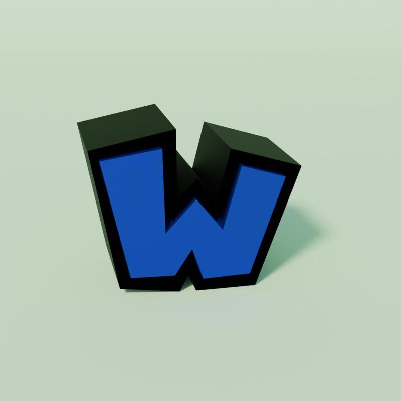 Super Mario letters, letter W