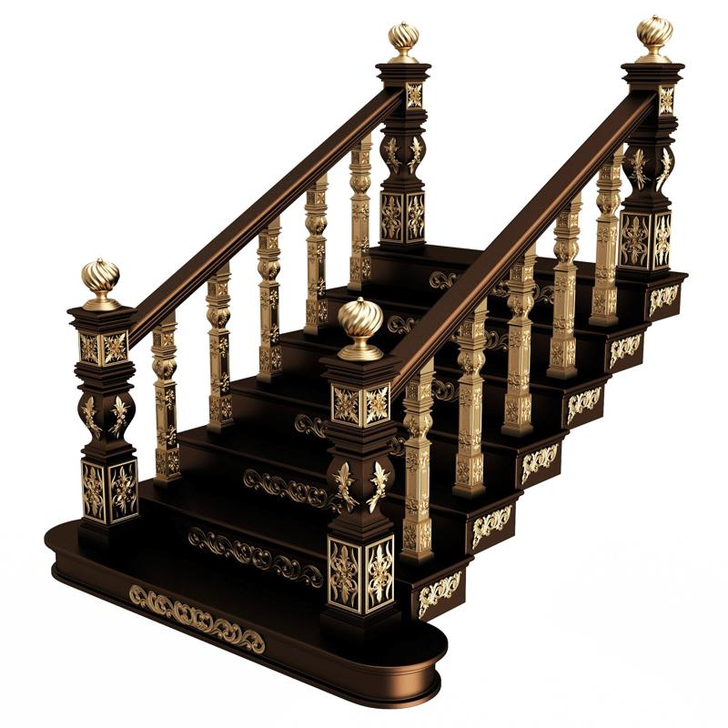 Carved Stair 01 Black