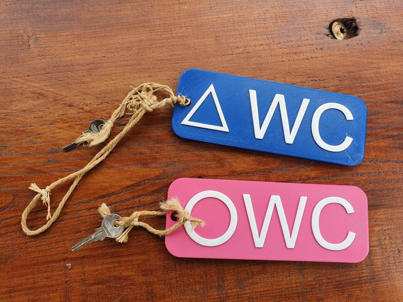 toilet key pendant / woman / man