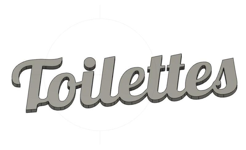 Door decoration "Toilet