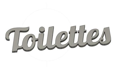 Door decoration "Toilet