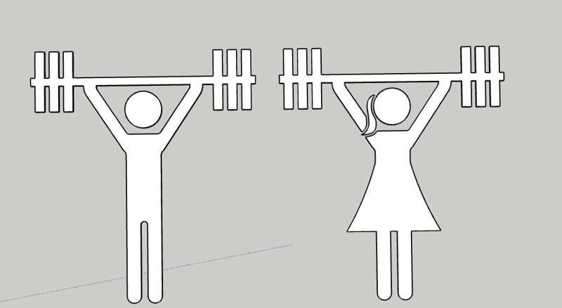 Toilet sign male/female "Fitness Chuli"