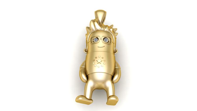 BOY CARTOON CHARACTER PENDANT 3D PRINTABLE MODEL
