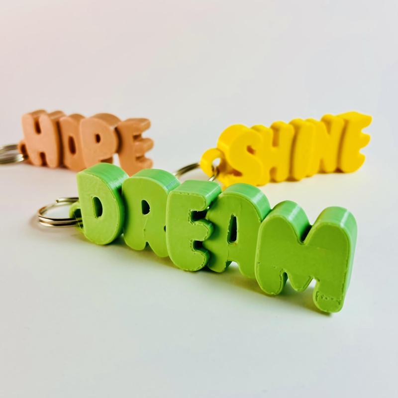 Children Fun Keychain | Hope | Shine | Dream