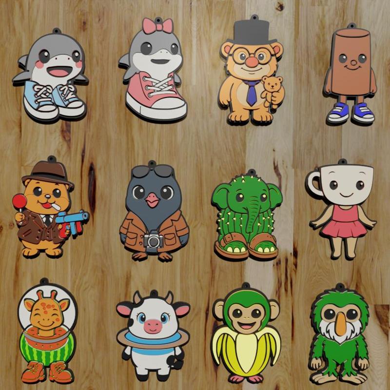 PACK 12 KEYCHAIN / KEYCHAIN / BRAINROT ITALIANO #9 (BABY) - IA ITALIAN ANIMALS (STL AND 3MF)