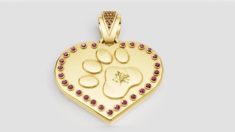 pet memorial pendant 3D printable model