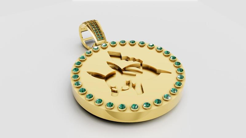 Gold Pendant Design 3D printable model