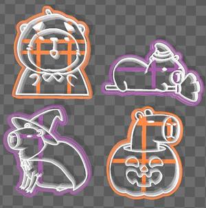 Capibara cookie cutters for Halloween specials