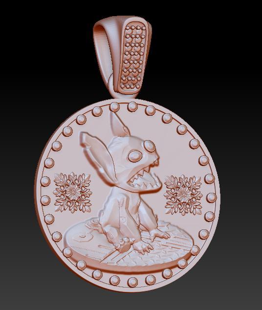 ROUND DIAMOUND PENDANT  3d printable model