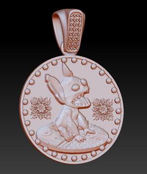 ROUND DIAMOUND PENDANT  3d printable model