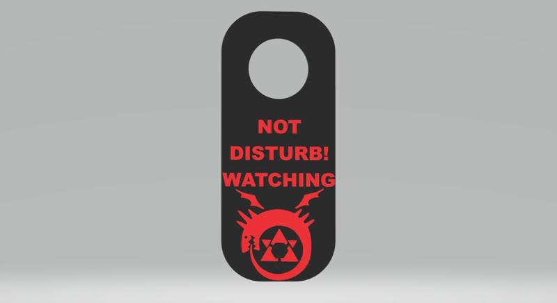 Fullmetal Alchemist Not Disturb -Tag Door Art