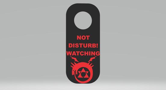 Fullmetal Alchemist Not Disturb -Tag Door Art