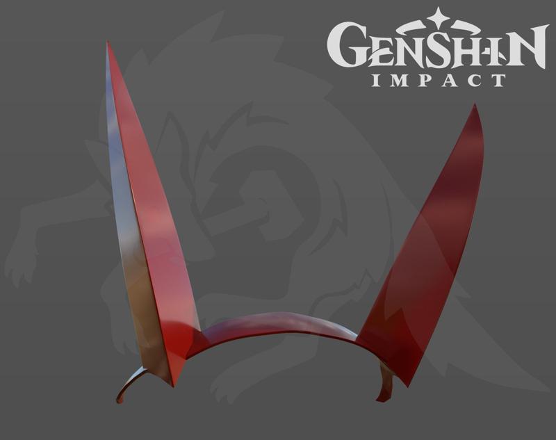 Genshin Impact 3D model Arataki Itto cosplay horns