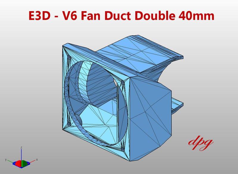 Doppia ventola estrusore E3D-V6 - Ventola 40 mm