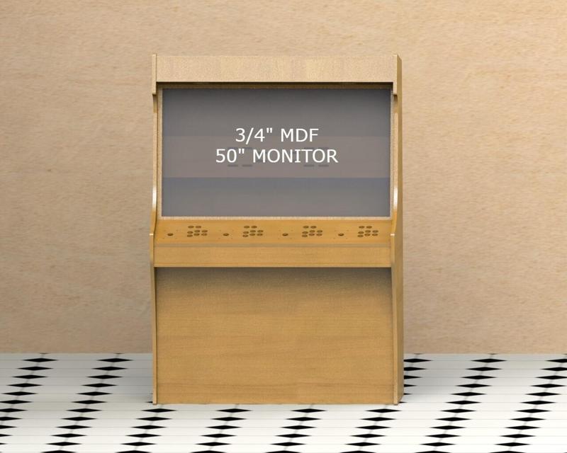 Upright Arcade Machine Design Plans Digital | Vintage Arcade Design Cabinet for 50 Inch Monitor 2 OR 4 Players | Arcade Décor | 3/4" MDF