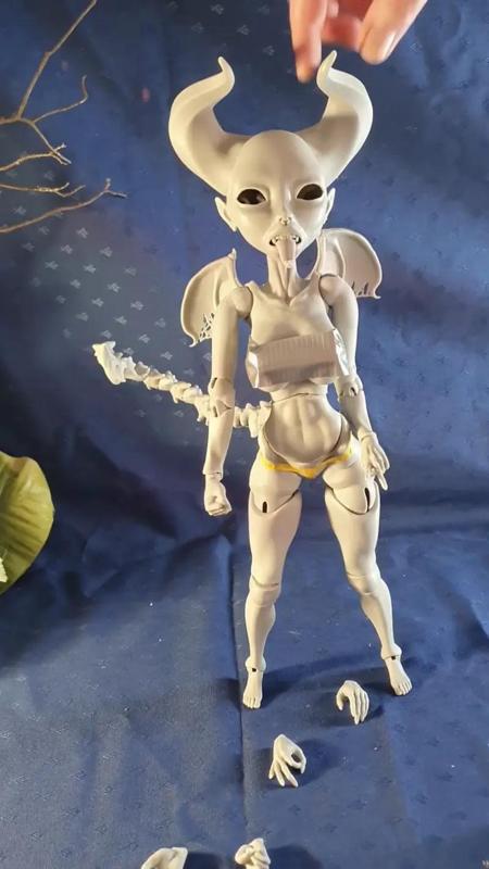 stl file cutomization BJD demon succubus pelvis and tail