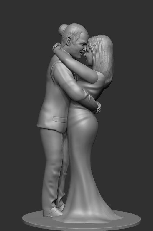 romantic couple pose