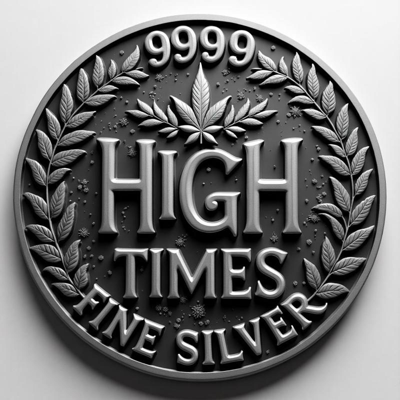 9999 four nine high times fine silver coin token wall art
