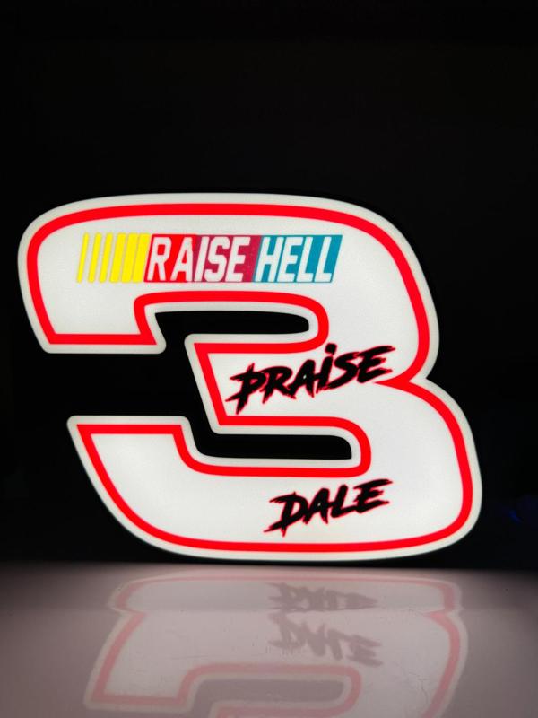 Dale Earnhardt Light Box (Raise Hell, Praise Dale)