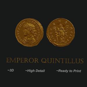 Golden Aureus Coin of Emperor Quintillus