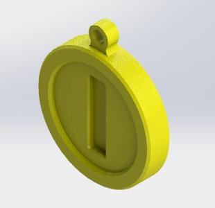 Mario Bros. coin keychain