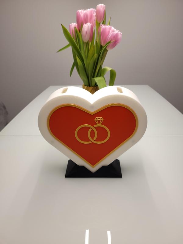 Savings box - heart shape