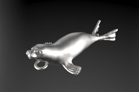 Simple Harbor  Seal Pendant - 3D Print Model