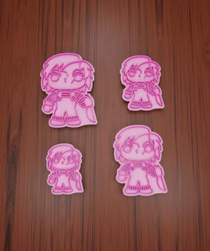 Stamps + Cutters Halloween #9 "Chuky" 5, 6, 7 and 8 cm