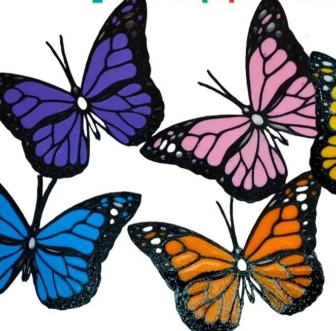 butterfly decoration, double color