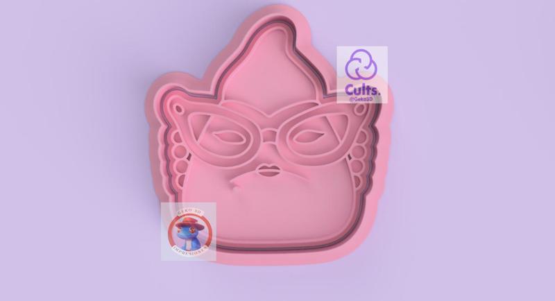 Monster Inc Roz cookie cutter (Monster Inc Roz cookie cutter)