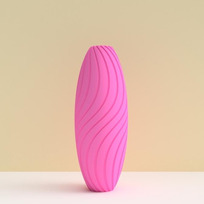 "Wave motion" vase