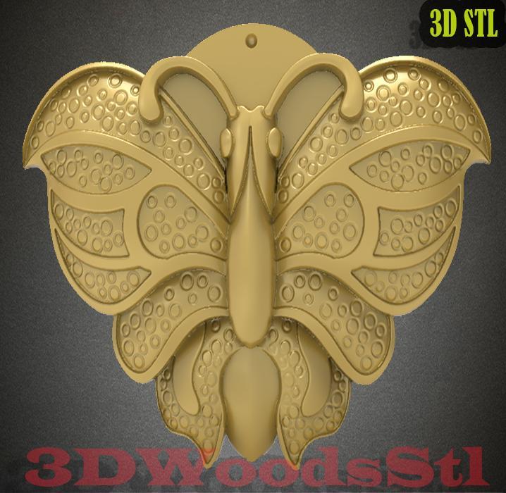 butterfly stl,3D stl model relief wall decor, CNC Router Engraver, Artcam, Aspire, CNC files