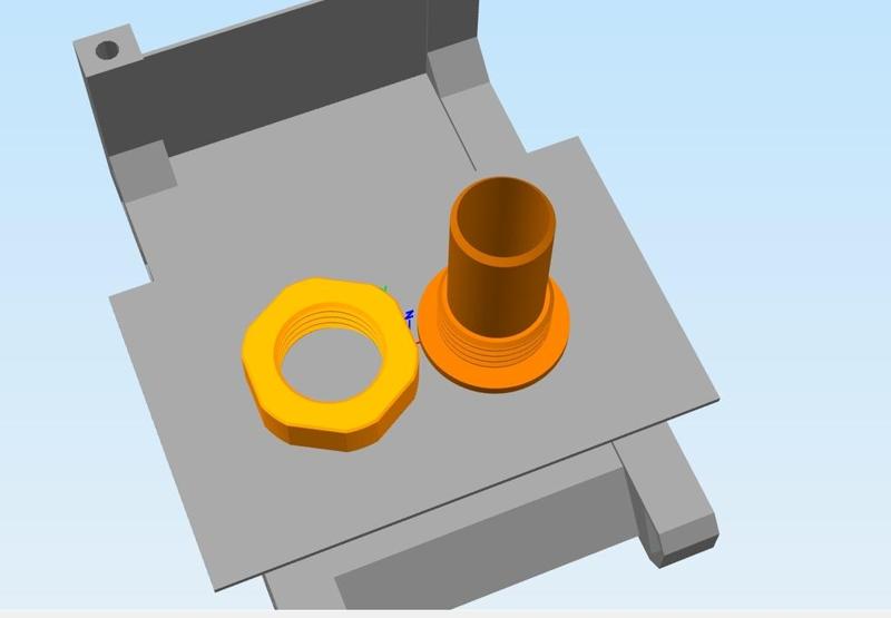 Behälteranschluß für 40er HD-Rohr