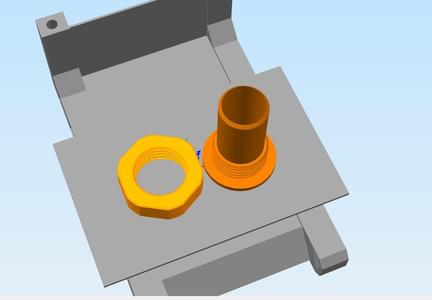 Behälteranschluß für 40er HD-Rohr