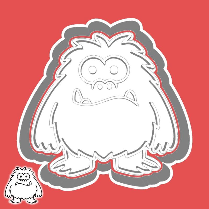 Cute monsters cookie cutters - fuzzfang monster