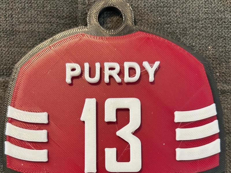 Brock Purdy Jersey Fan Chain Pendant