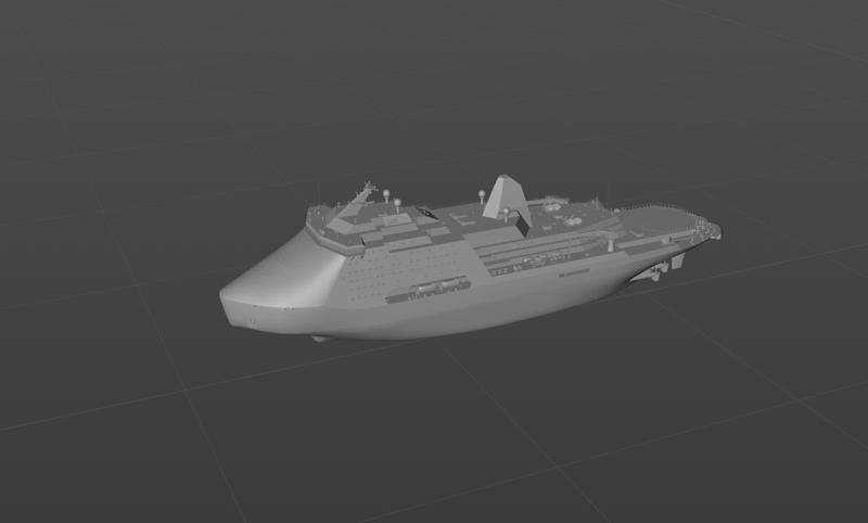 Digital model of the Russian nuclear-powered icebreaker Leader (Type 10510)
