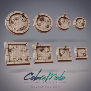 Enclosed Pond Base Pack (8pcs) - Round and Square Versions