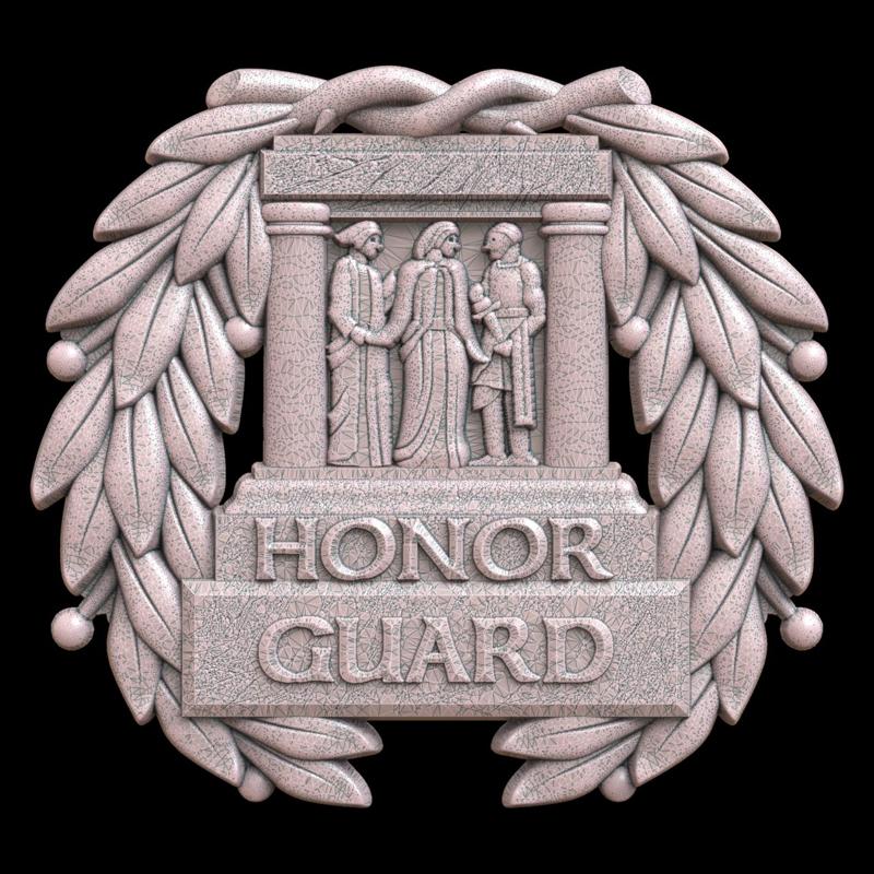 3D Model STL File for CNC Router Laser & 3D Printer Honor Guard