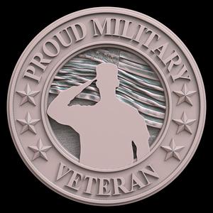3D Model STL File for CNC Router Laser & 3D Printer PROUD VETERAN