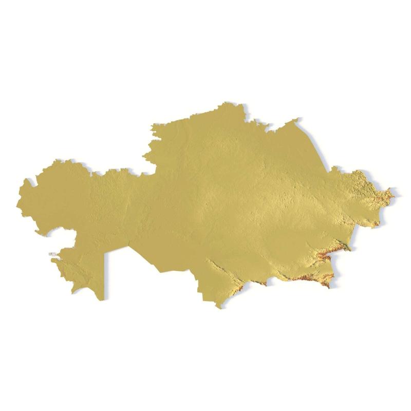 Kazakhstan Topographic Map – 3D Model for 3D Printing & CNC Carving