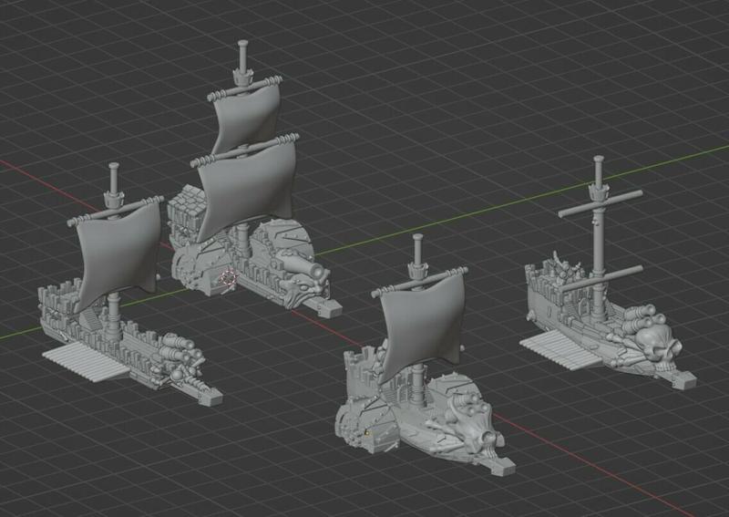 Plague-Ridden Man of War Death Galley Fleet
