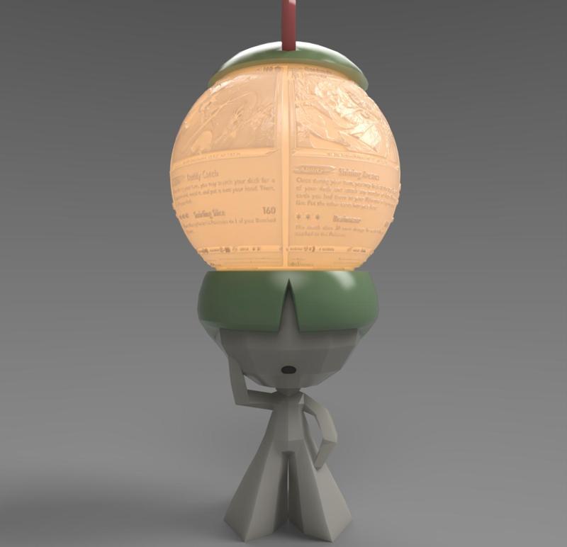 Trasla Psycho Pokemon E27 lamp Lithophane MMU