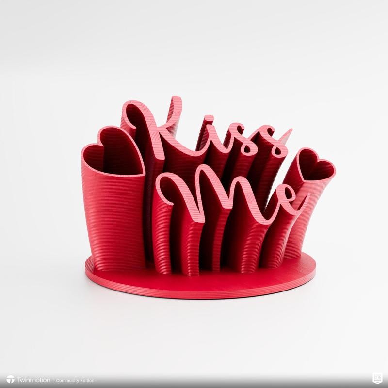 Sculpture "Kiss Me" - A 3D Invitation to Love