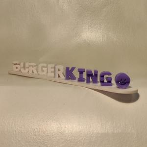 Grill Master - Burger King: 3D print file, lettering, double readable optical illusion, funny decoration, gift idea